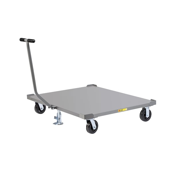 Pallet Dolly, T-Handle, 3600 lbs., 40" x 48" Solid Deck, Floor Lock